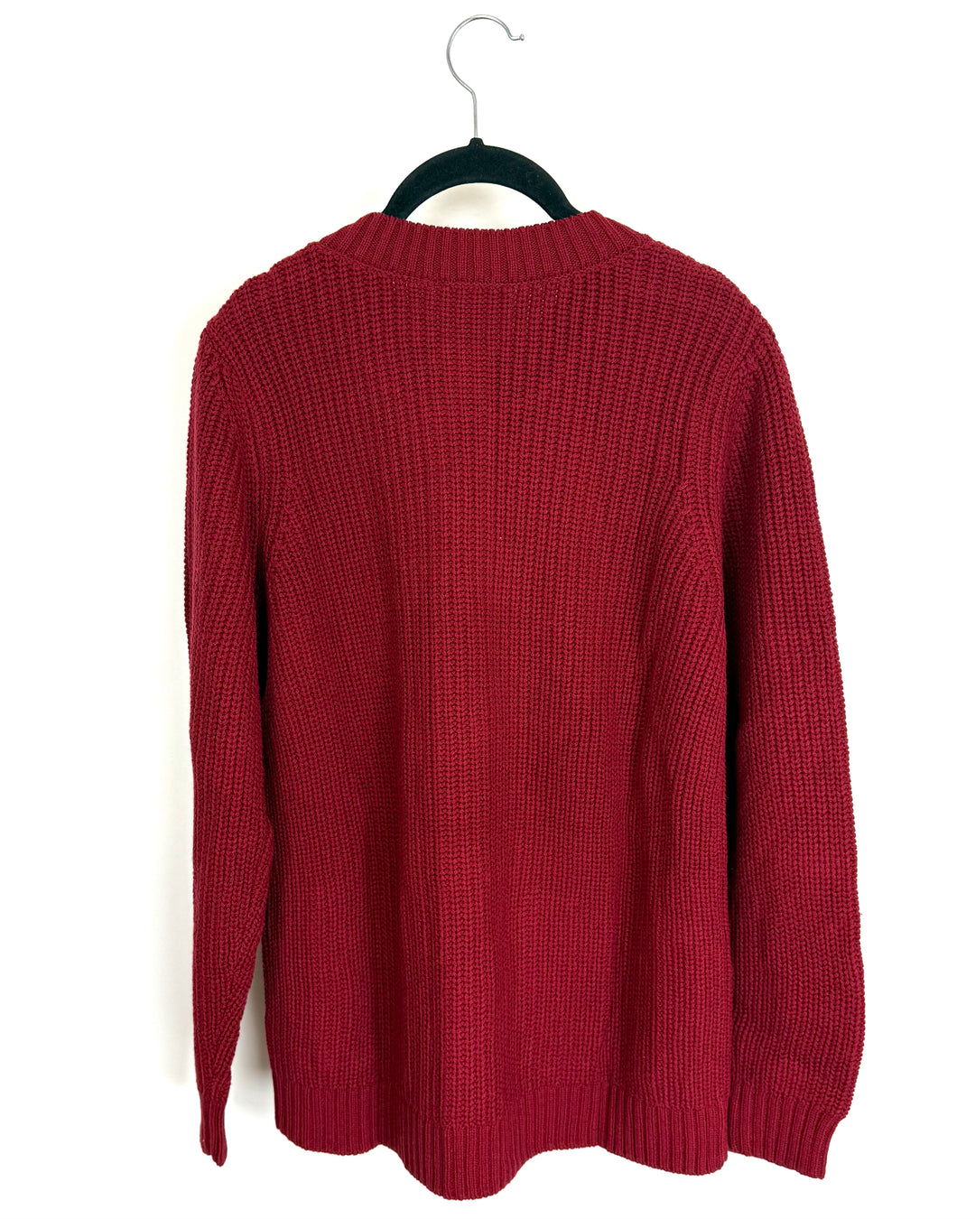 Red Cardigan with Gold Buttons - Small
