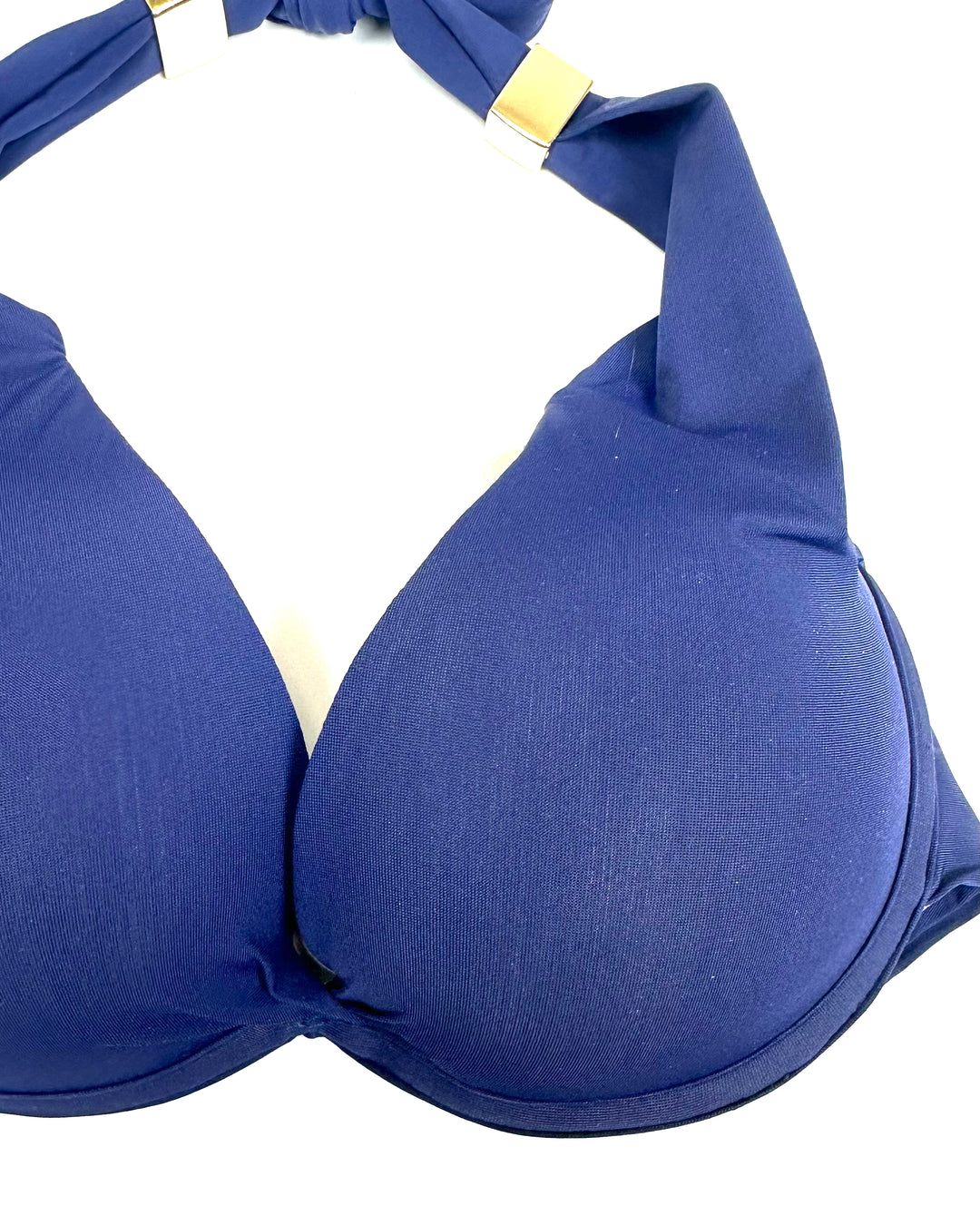 Dark Navy Blue Halter Bikini Top - Small and Extra Large D Cup