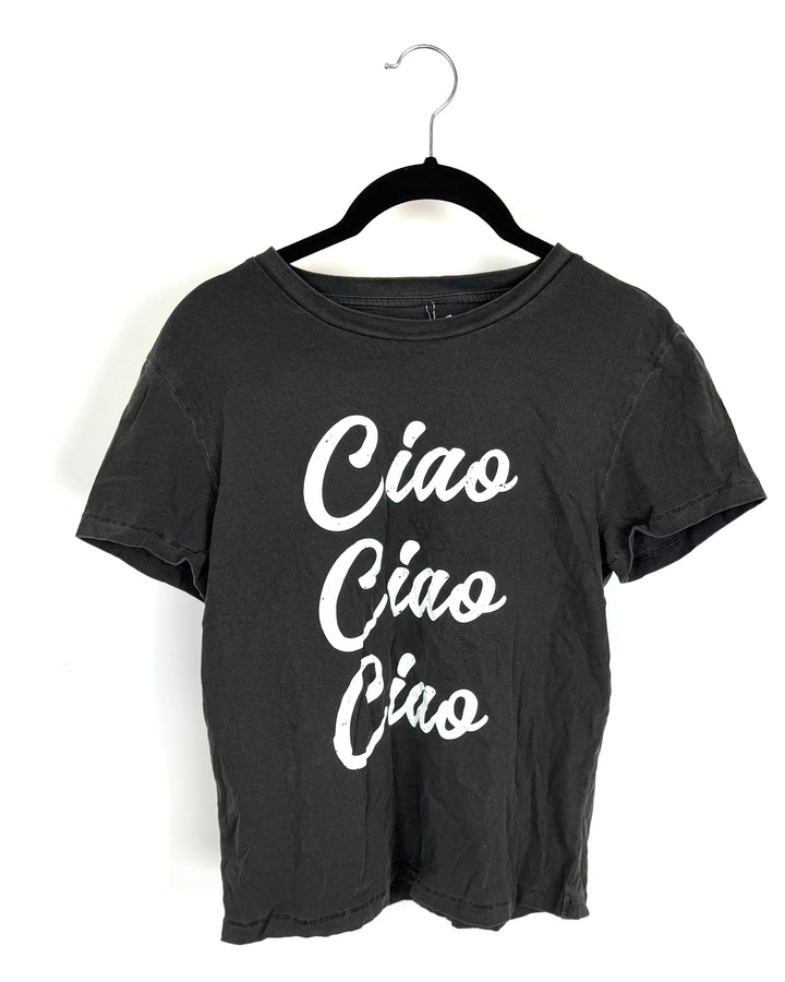 Dark Gray Ciao Tee Shirt- Size 2/4