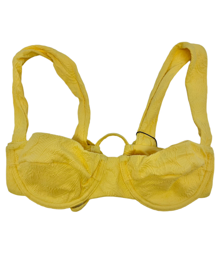 Yellow Embossed Underwire Bikini Top - Extra Small and Extra Large