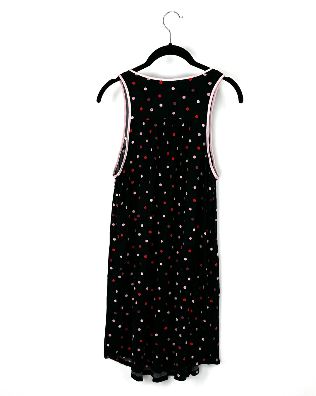 Black and Pink Polka Dot Nightgown - Size 4-6