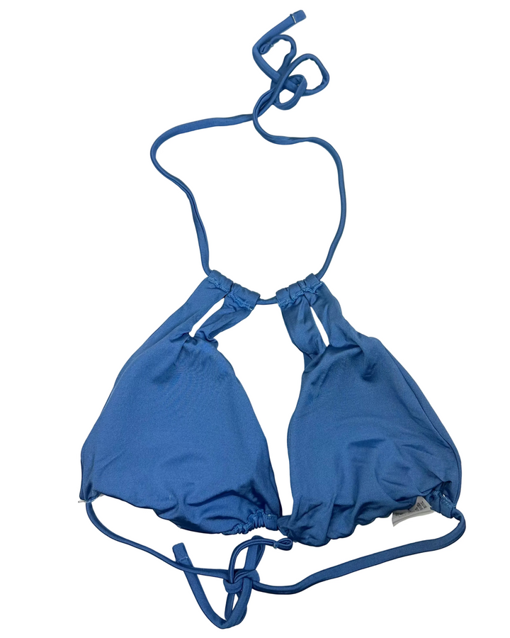 Steel Blue Cut Out Bikini Top - Small