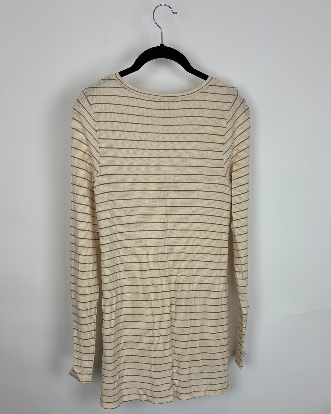 Beige Striped Long Sleeve Top - Size 2/4