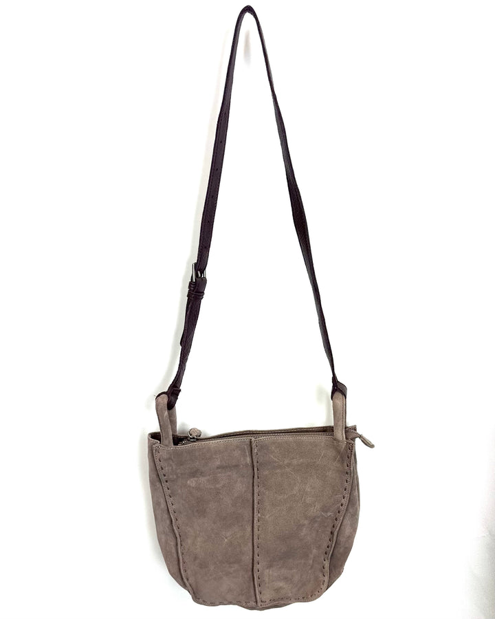 Fawn Brown Suede Shoulder Bag