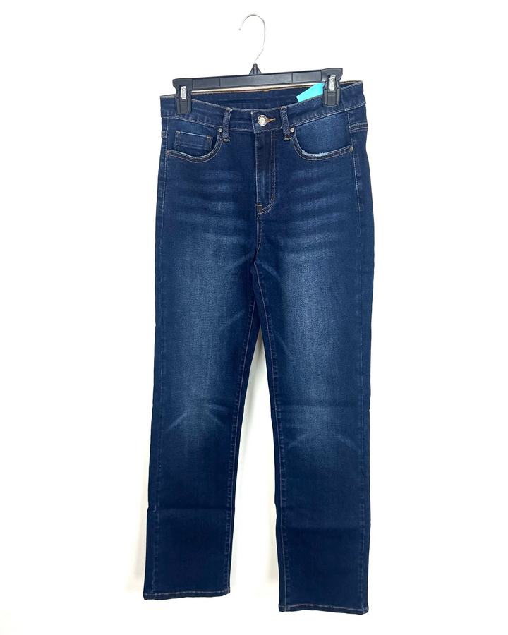 Dark Wash Straight Leg Jeans - Size 4/6