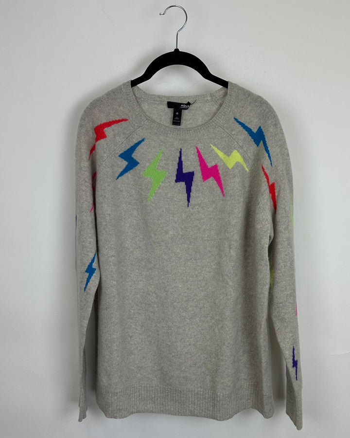 Aqua Cashmere Taupe Sweater - Medium