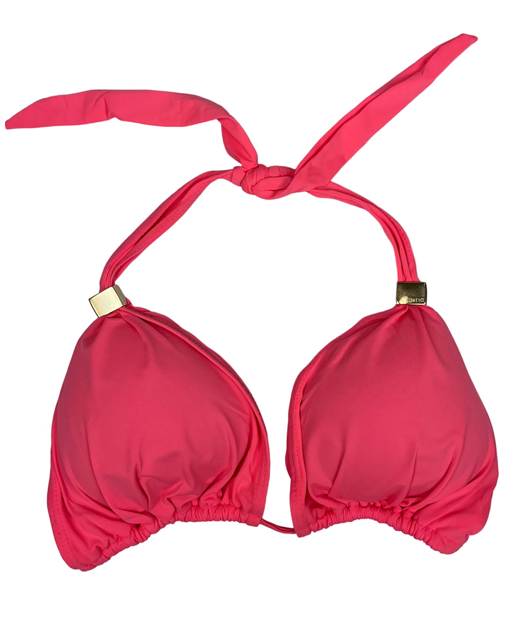 Neon Coral String Multi Wear Bikini Top - Small