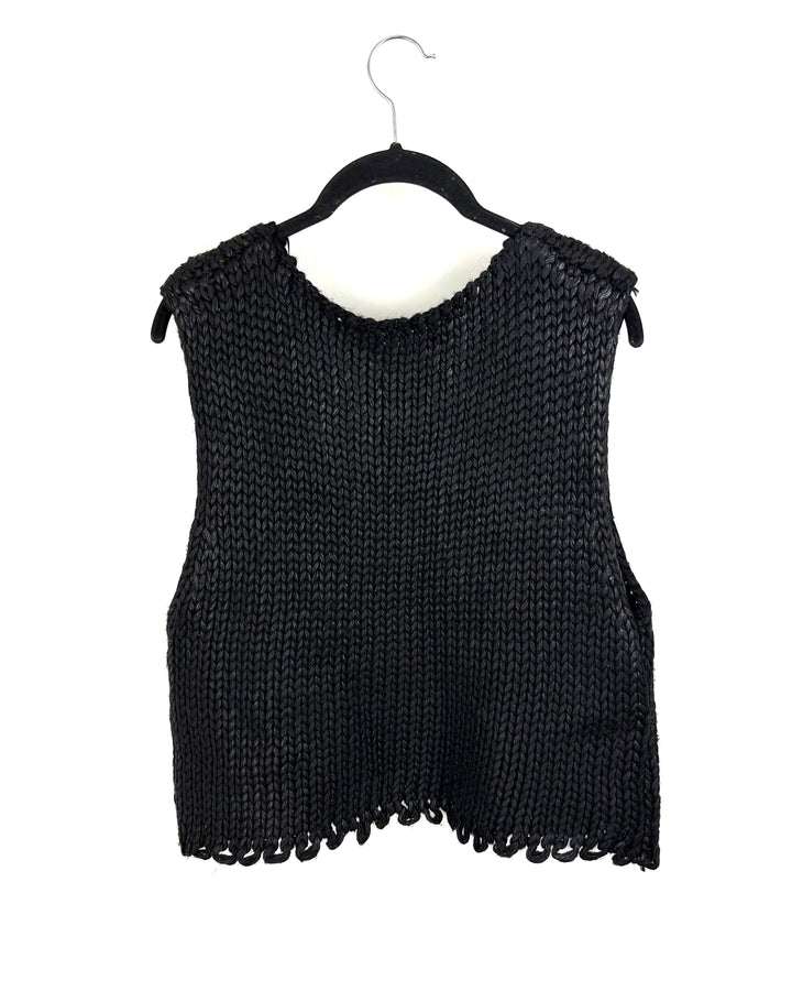 Black Knitted Sweater Top- Medium