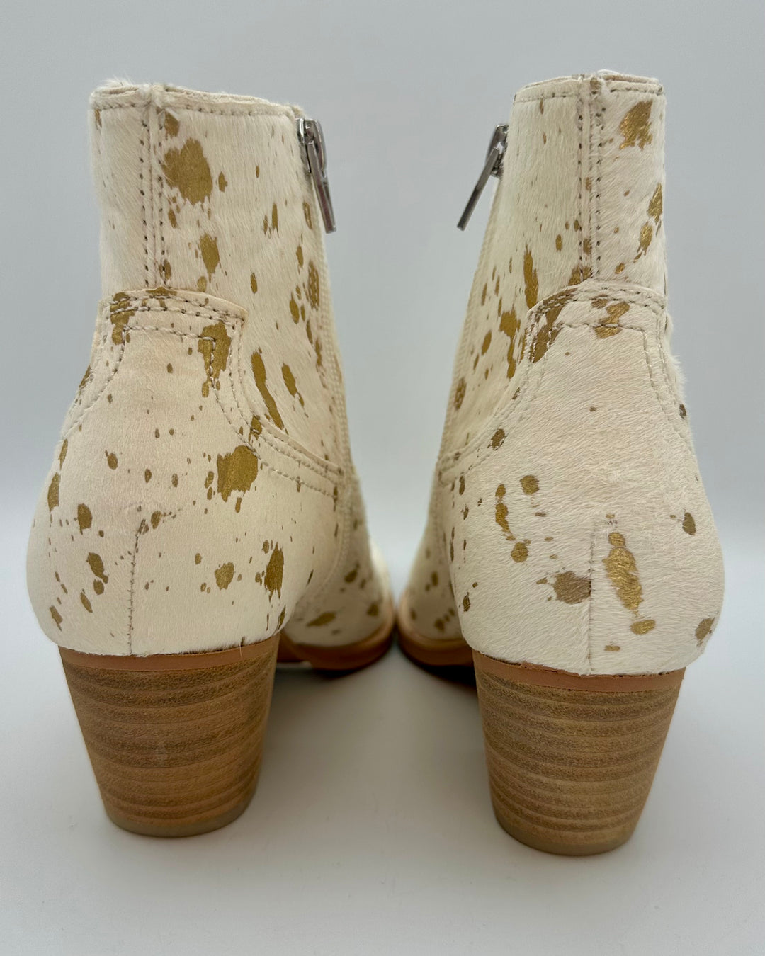 White & Gold Western Bootie - Size 6.5 and 8