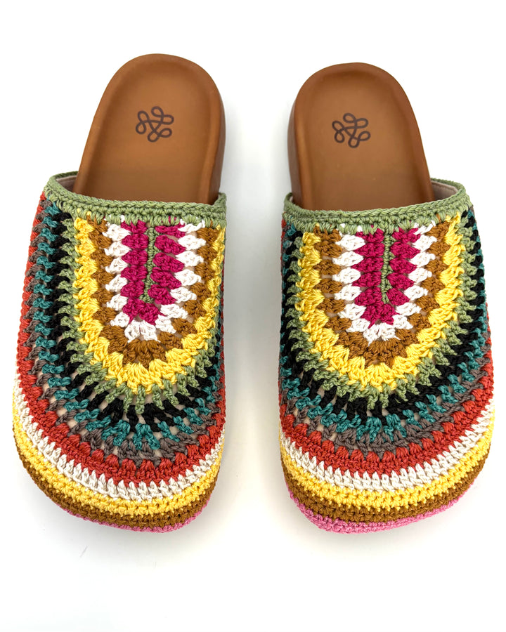 Colorful Crochet Clogs -  Size 7, 9, 10