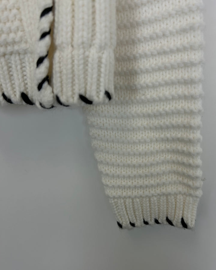 White Open front Cardigan -  Size 2/4