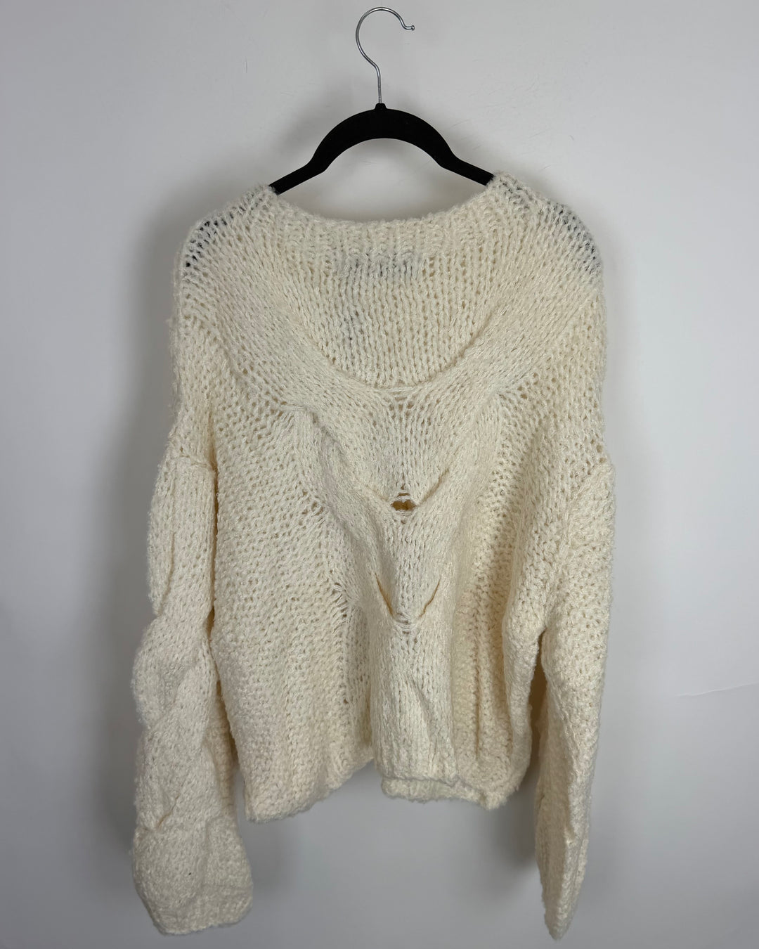 White Open Knit Sweater - Size 6/8