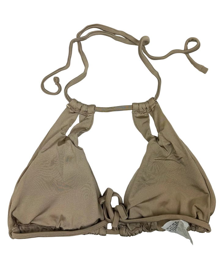 Tan Cut Out Bikini Top - Small