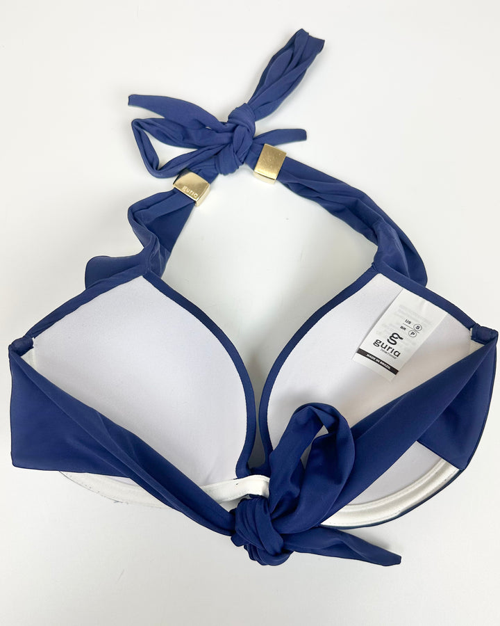 Dark Navy Blue Halter Bikini Top - Small and Extra Large D Cup