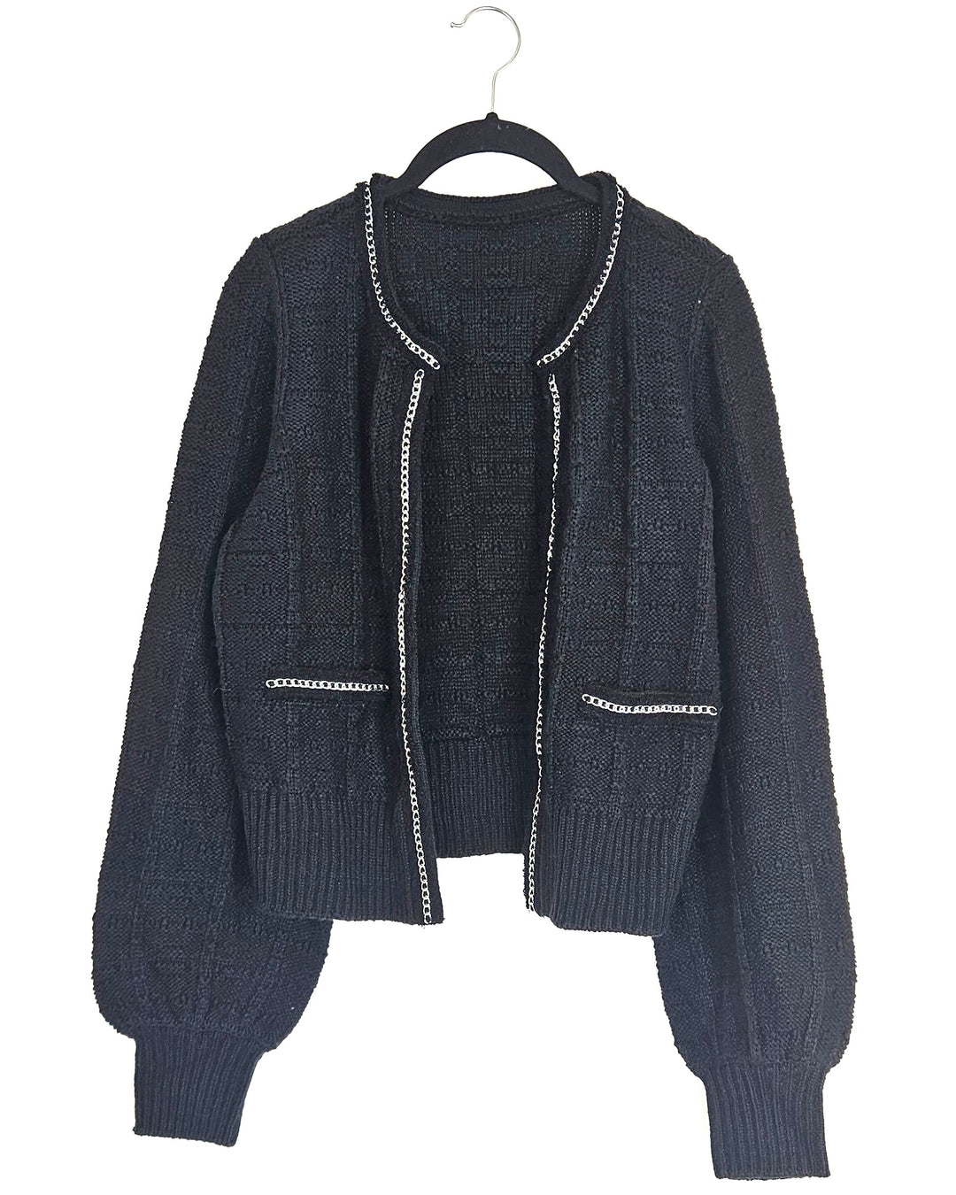 Black Knit Cardigan - Size 0/2