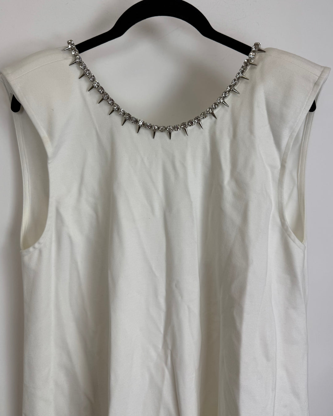 White Rhinestone Bow Dress - Size 4/6