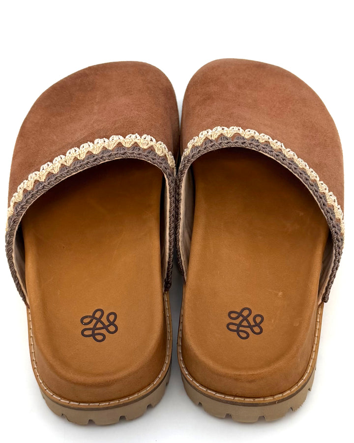 Cinnamon Brown Suede Clogs - Size 6, 7, 8, 9, 10 and 11