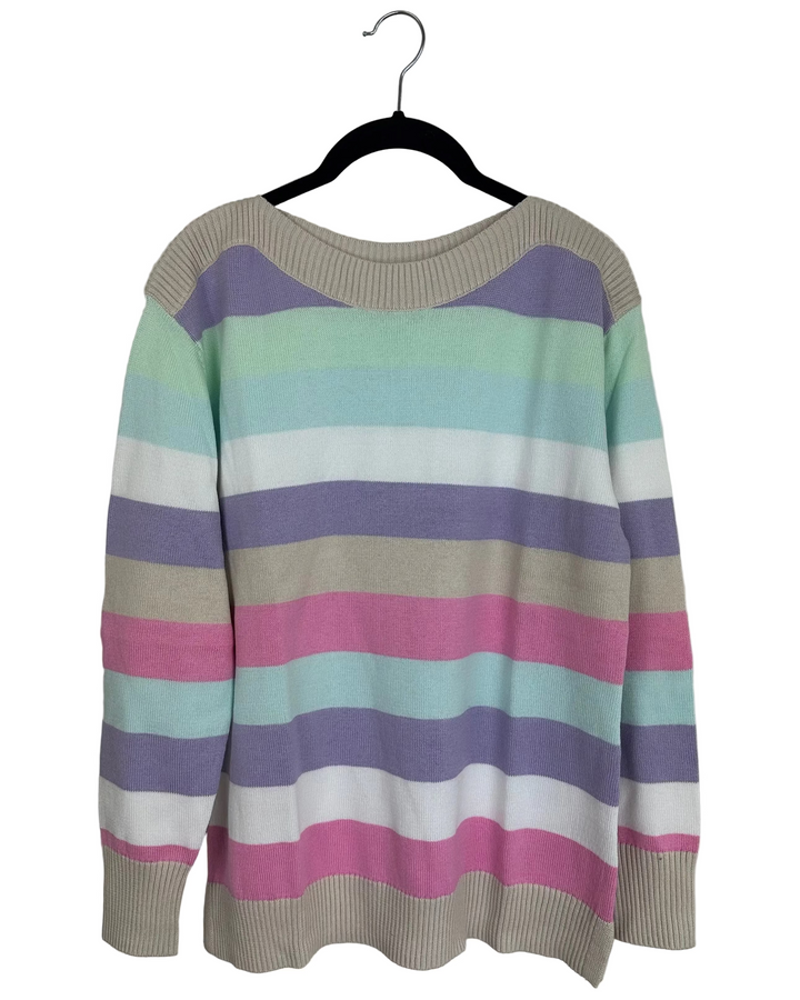 Pastel Stripe Sweater - Size 6/8