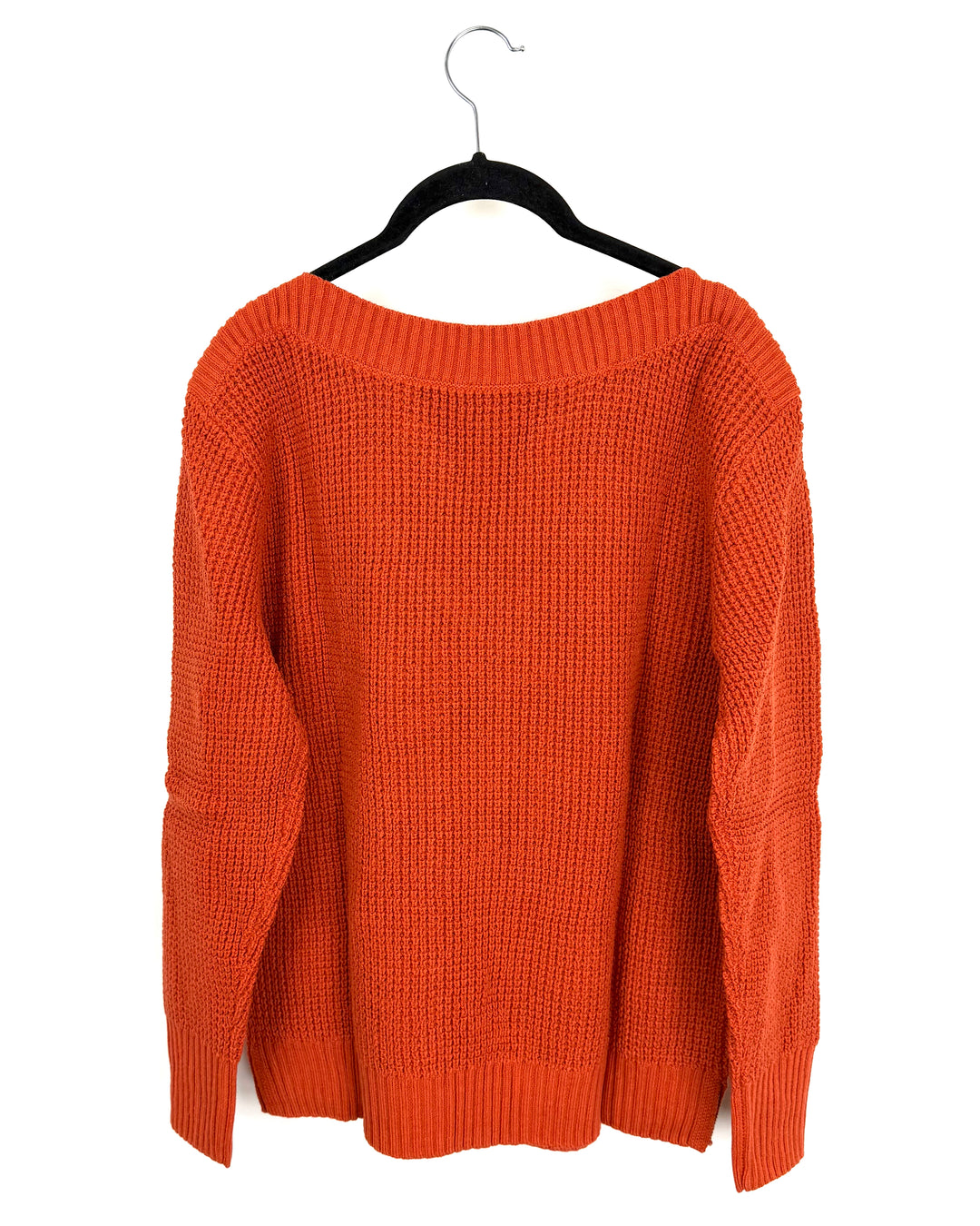 Burnt Orange Boat Neck Sweater - Size 6/8