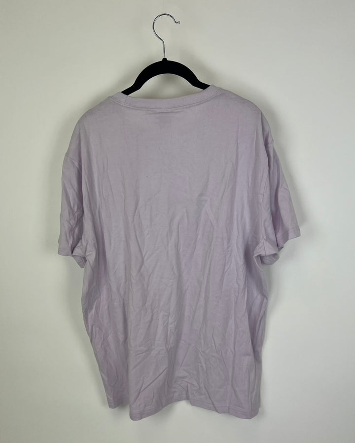 MENS Light Purple T-Shirt with Pocket - Medium