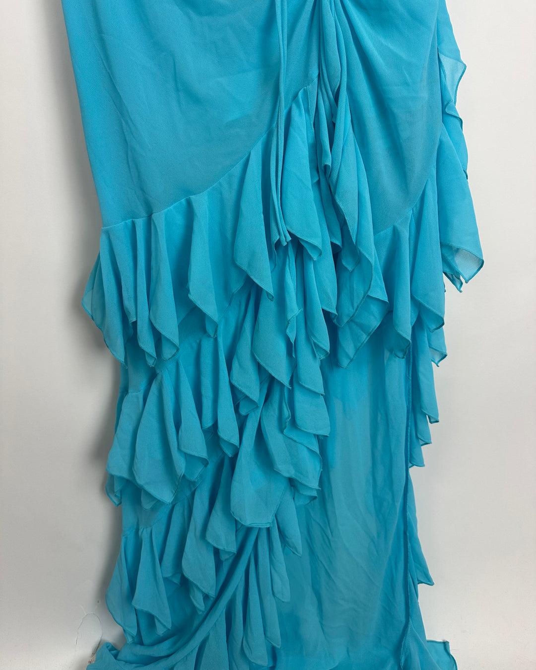 NBD Bright Blue Ruffle Dress - Small