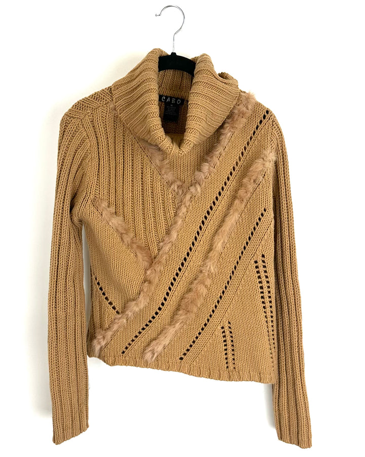 Brown Turtleneck Sweater - Size 6