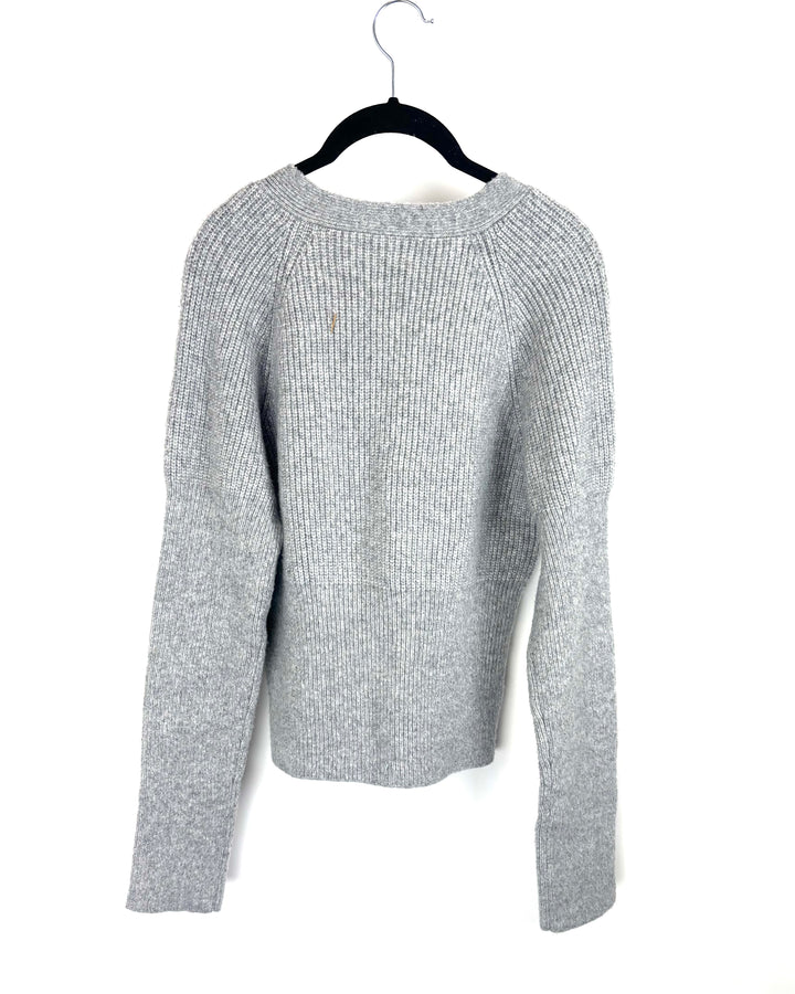 Grey Knit Sweater Top - Medium