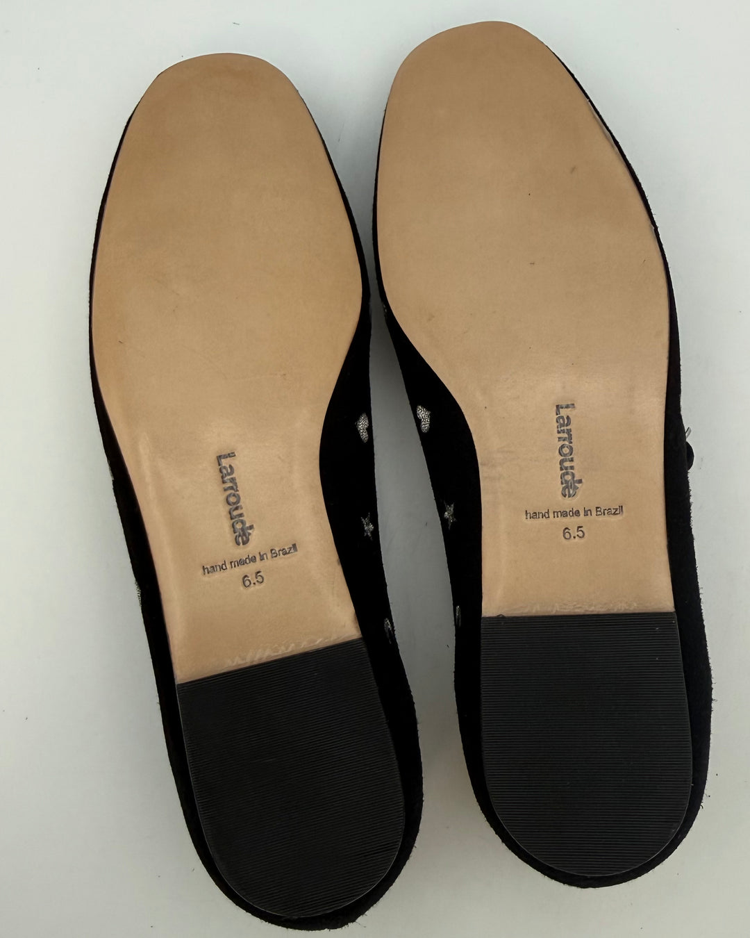 Black & Silver Printed Ballet Flat - Size 6.5