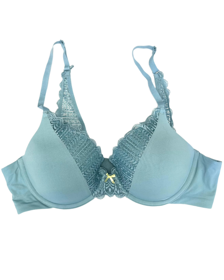 Dusty Teal Underwire Bra - 34B