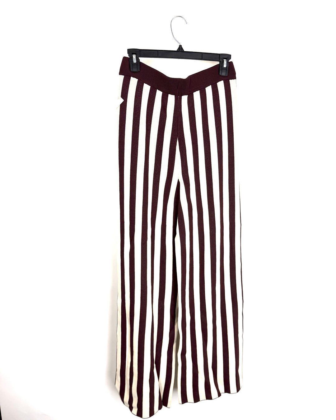 Maroon/White Striped Pants - Size 4/6