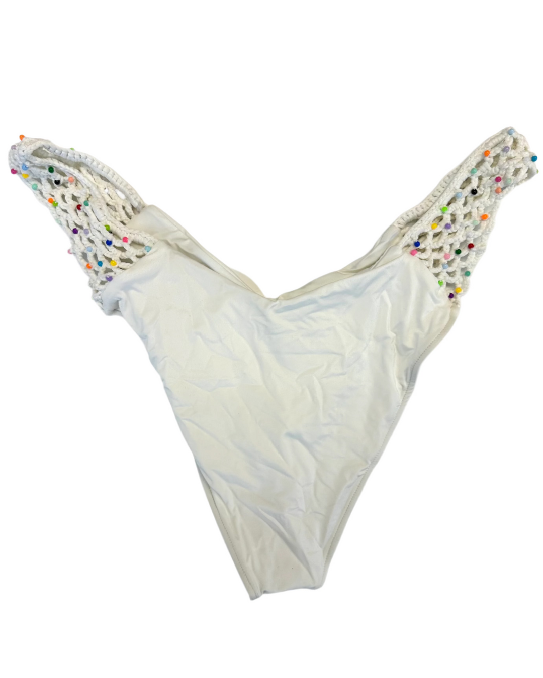 White V-Shaped Bikini Bottom - Extra Extra Large