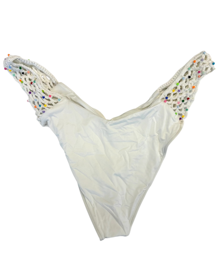 White V-Shaped Bikini Bottom - Extra Extra Large