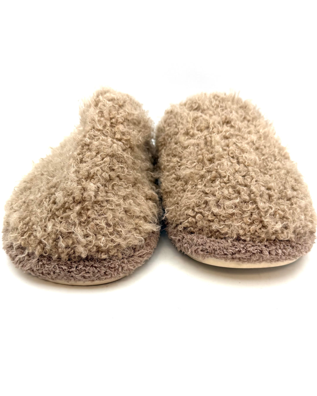Brown Fuzzy Slippers - Size 9/10