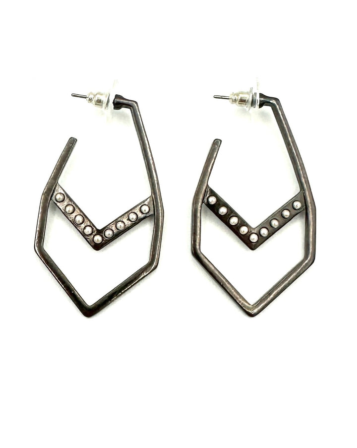 Geometric Earring With Silver Detail