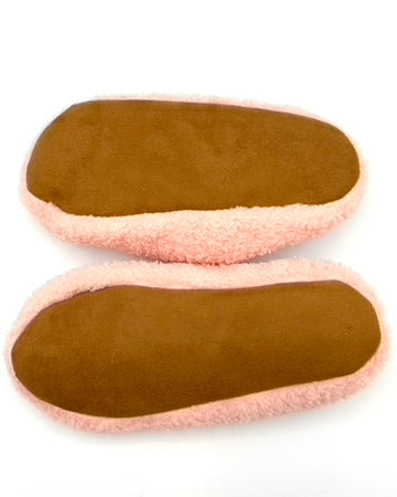 Baby Pink Heart Slippers - Size 8