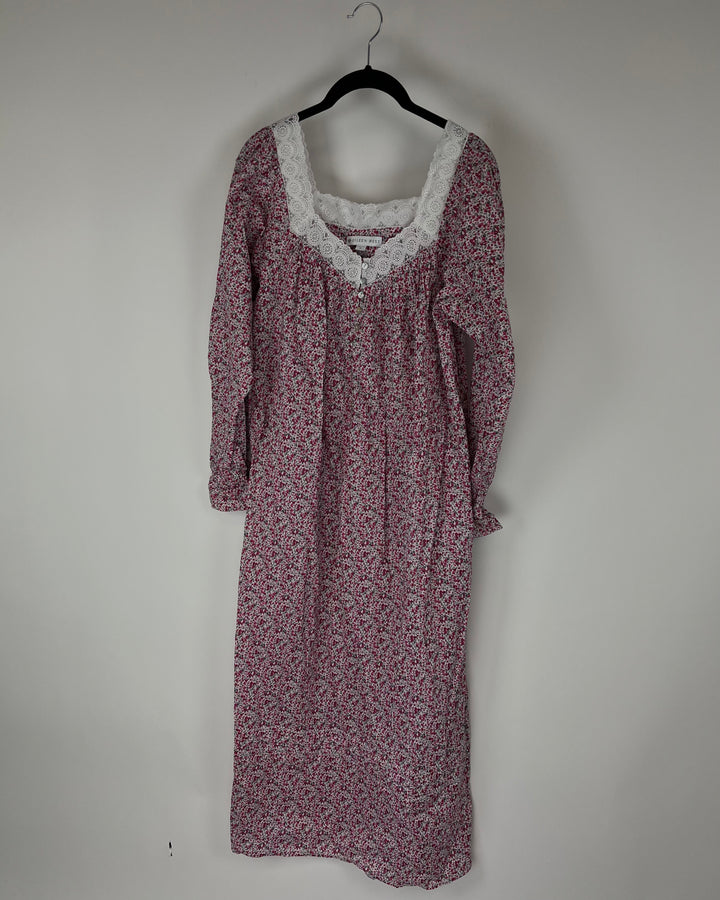 Pink Floral Nightgown - Size 6-8