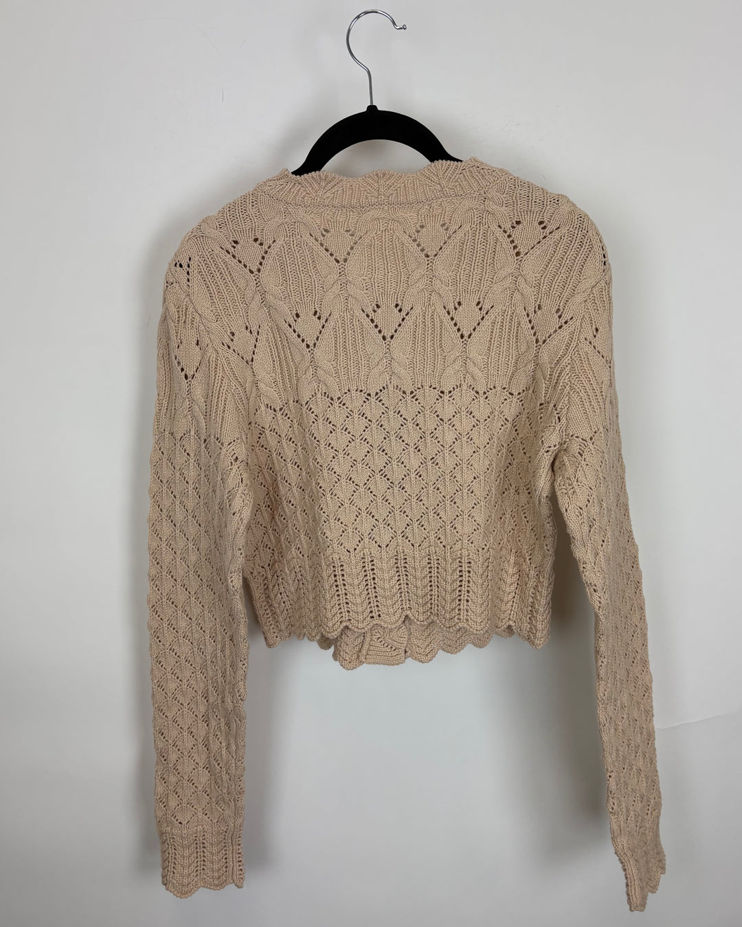 Tan Crochet Sweater - Size 0/2