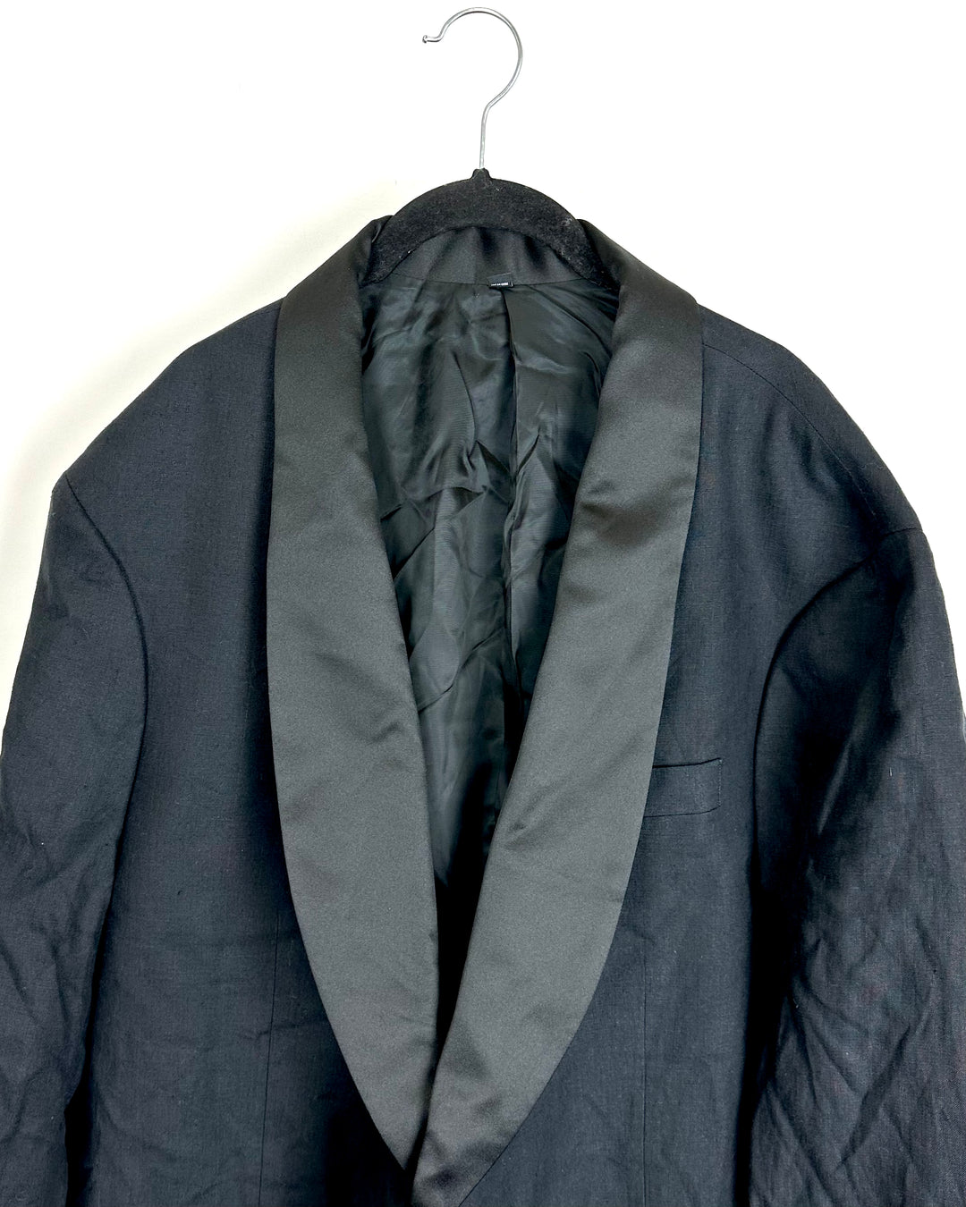 Mens Black Linen Blazer - Size 52R
