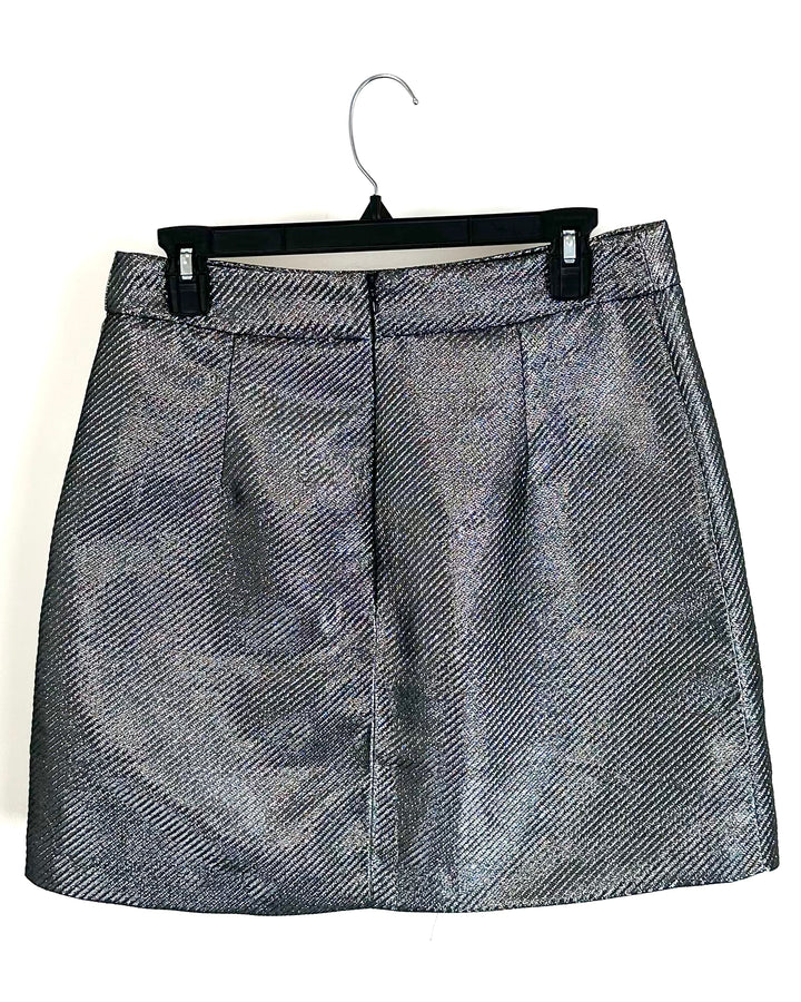 H&M Silver Metallic Skirt - Size 8