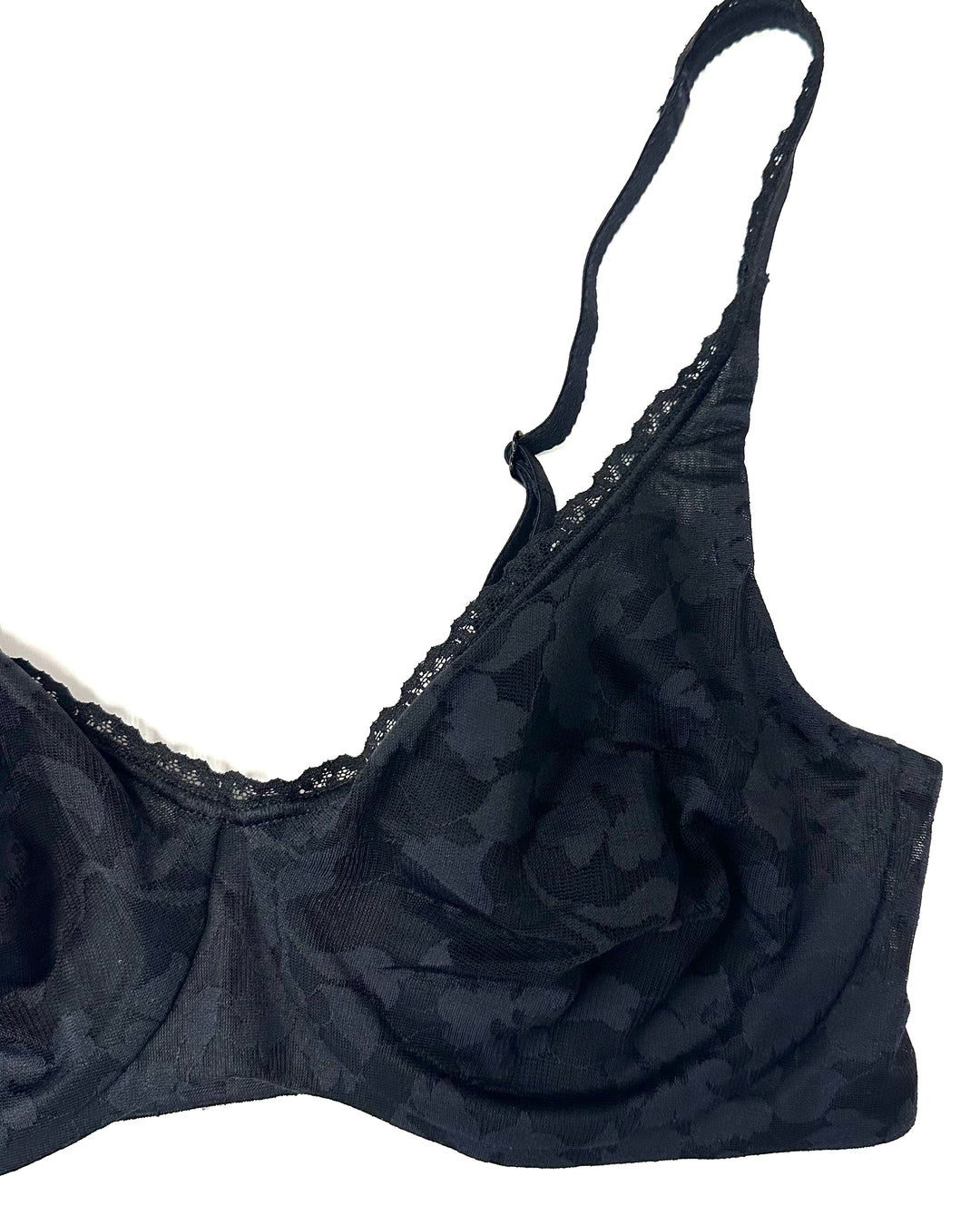 Black Floral Underwire Multi Wear Strap Bra - 34C