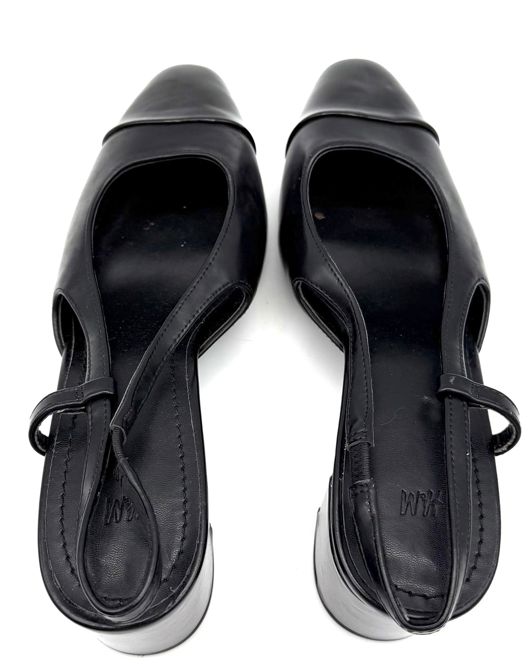 H&M Black Block Heel Shoe - Size 8