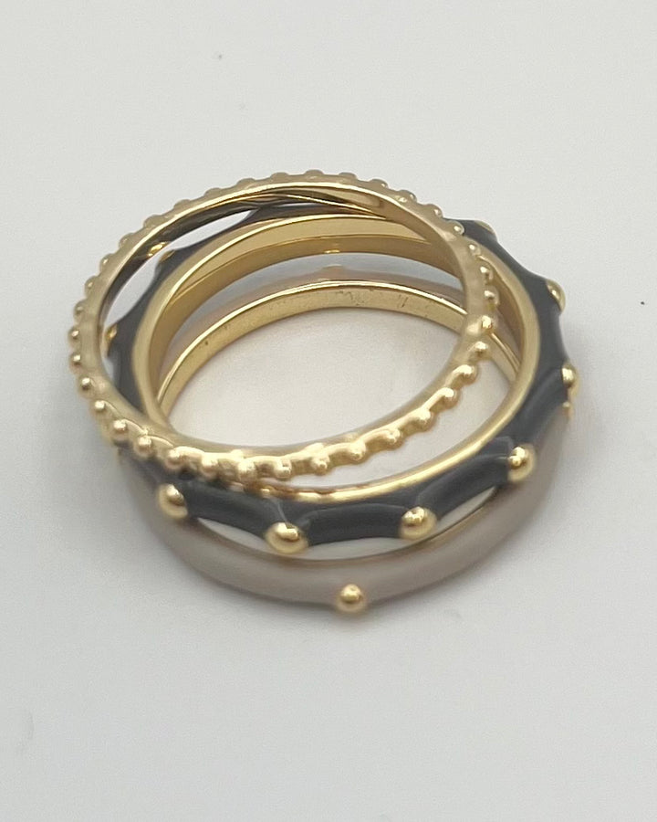 Gray Ring Stack - Size 6 and 6.5