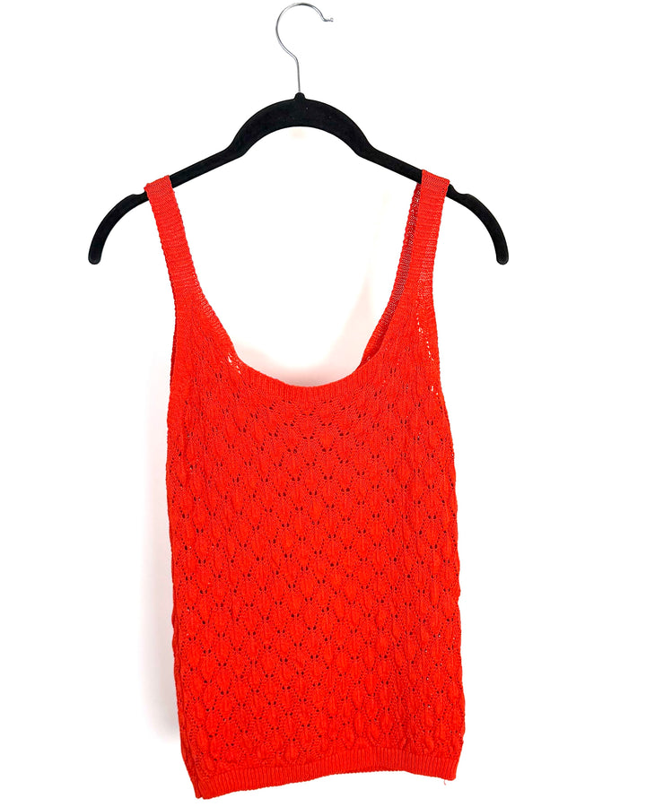 Bright Orange Knit Tank Top - Size 2/4