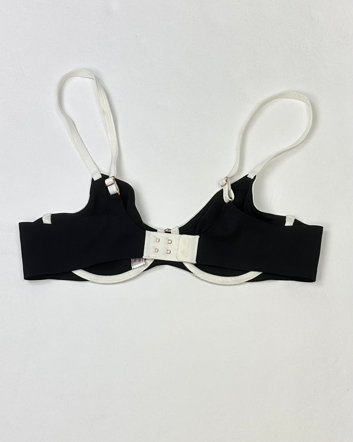 Printed White And Black Underwire Bra - 34B