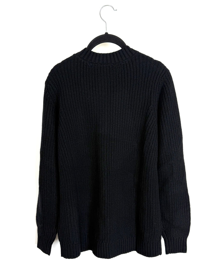Black Cardigan with Gold Buttons - Small