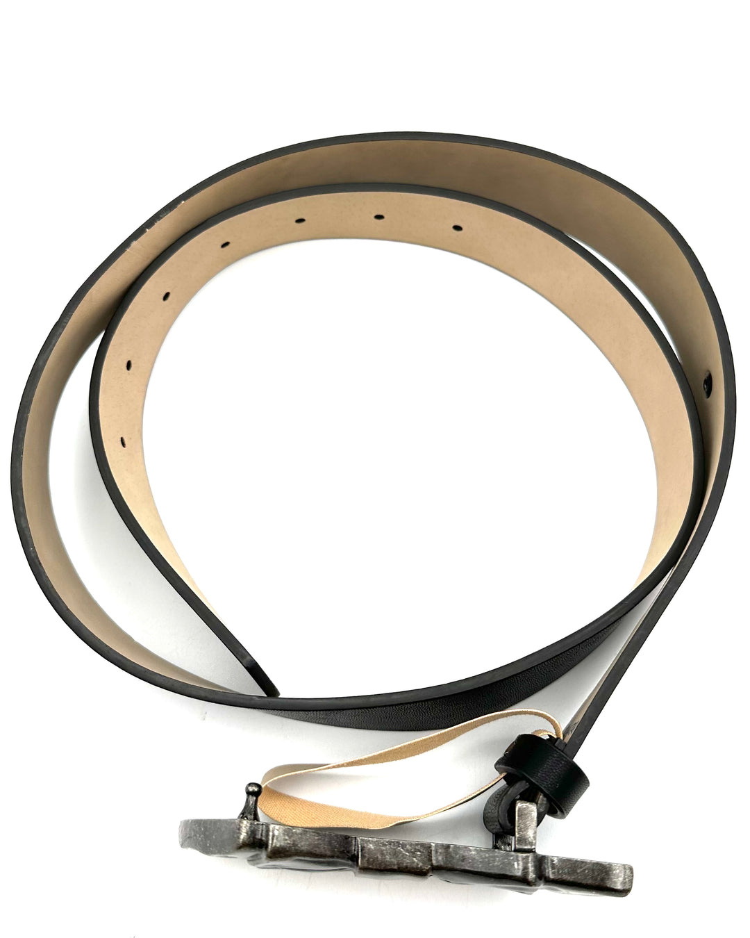 Black Belt with Bow Gunmetal Hardware - Size Medium