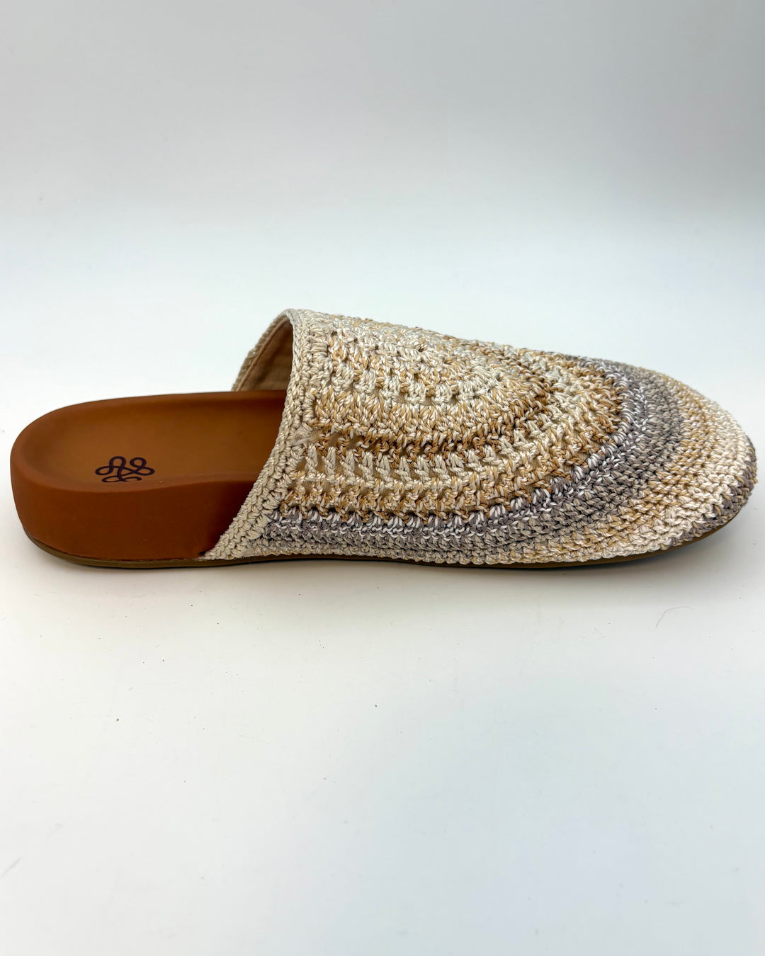Beige & Tan Crochet Clogs -  Size 9 and 10