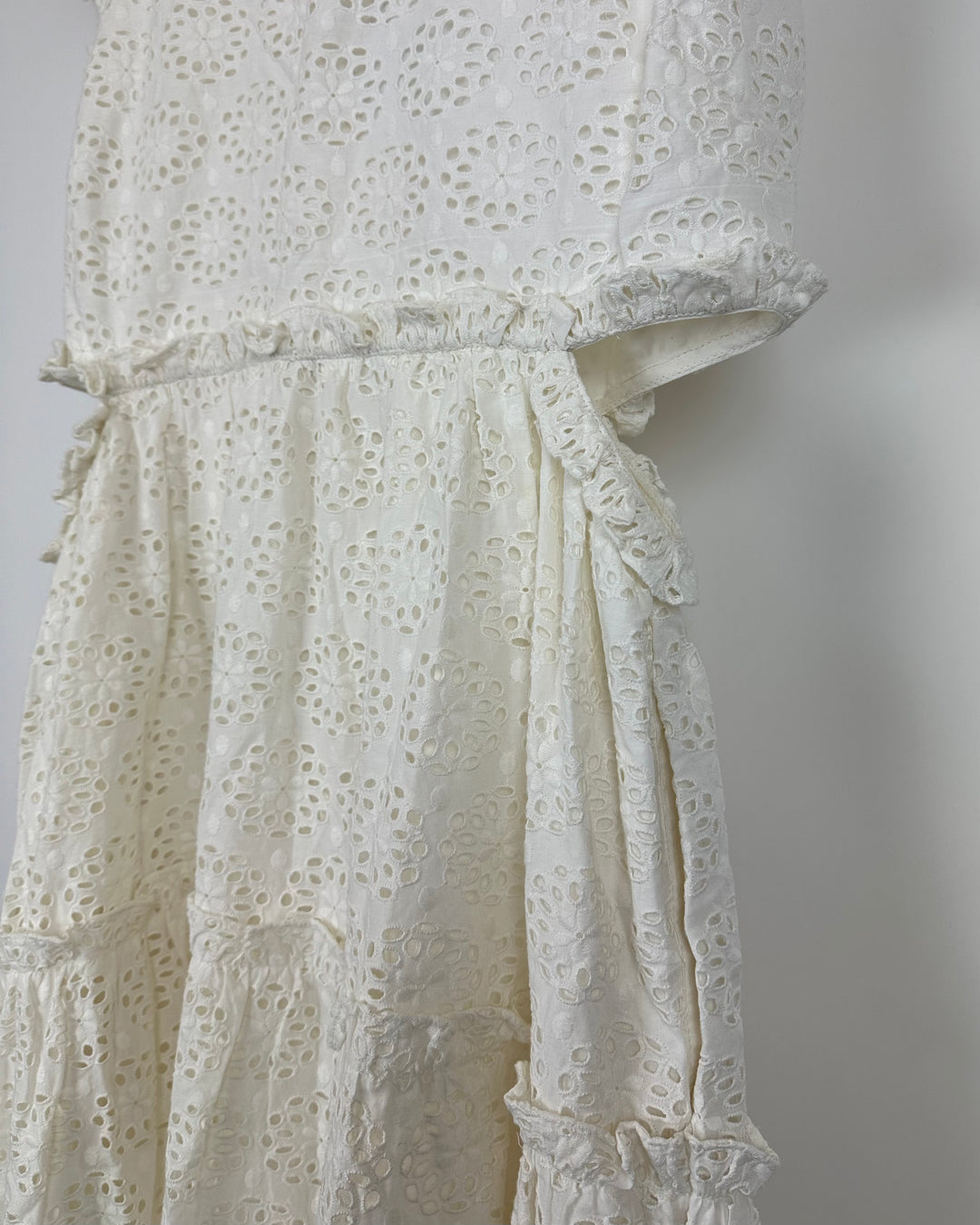 White Eyelet Cutout Dress -Small and Medium