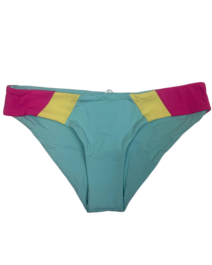 Pastel Blue Colorblock Reversible Bikini Bottom - XS, M, L, XL