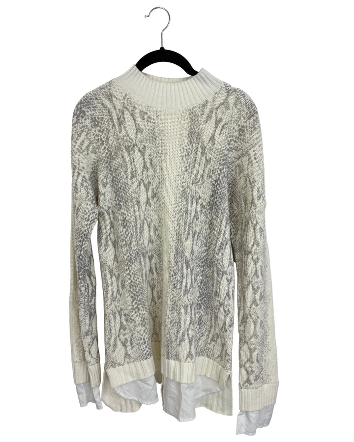 Mock-Neck Layered Sweater - Size 6/8
